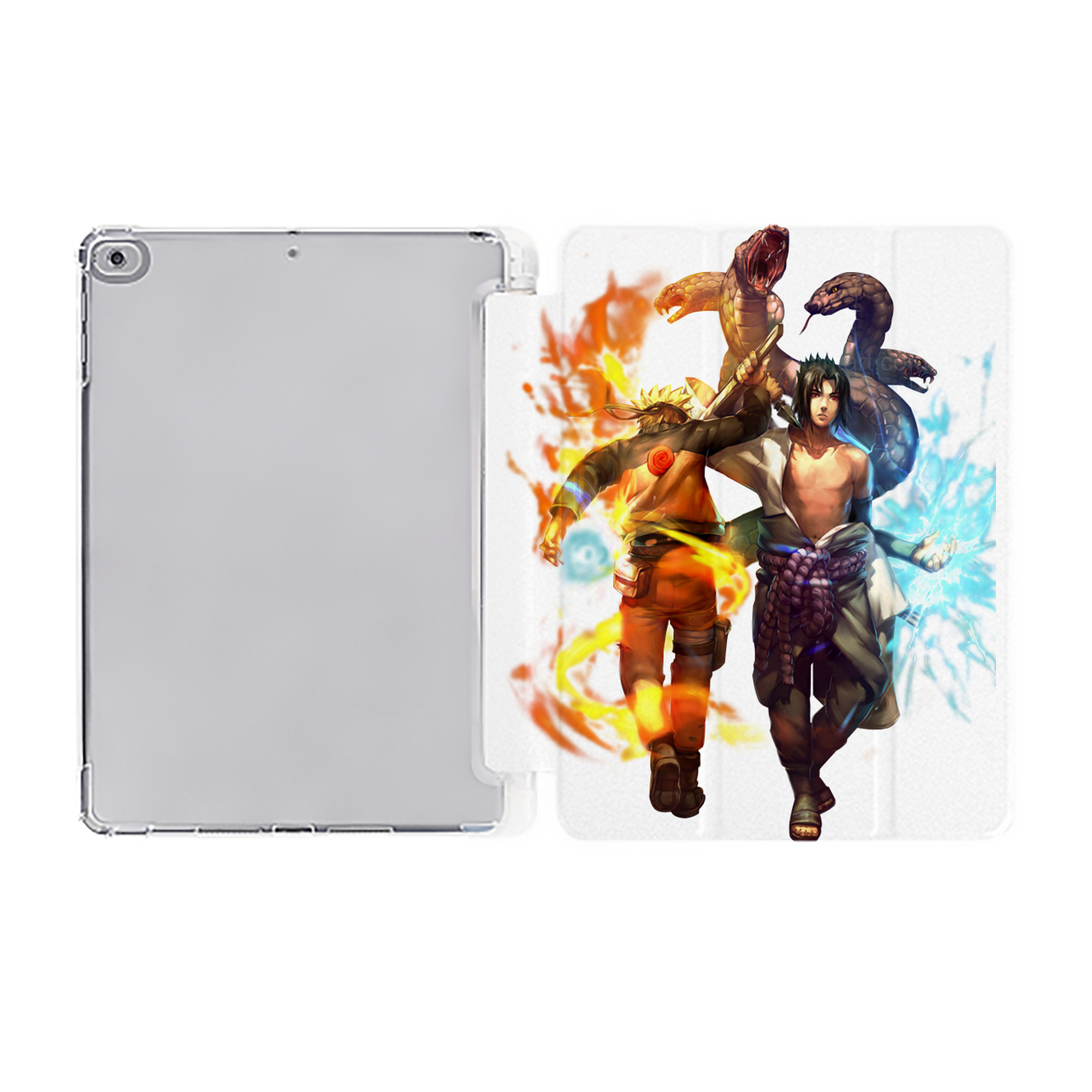 （画像用） NARUTO -ナルト- うちは サスケ Uchiha Sasuke IPad ケース ペン収納付き 三つ折りスタンド PUレザー×シリコン 対応機種9.5/10.5/10.9インチ